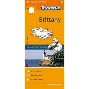 Brittany - Michelin Regional Map 512. Map, Sheet Map - *** imagine