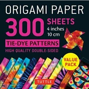 Origami Paper 300 sheets Tie-Dye Patterns 4 inch (10 cm), Loose-leaf - *** imagine