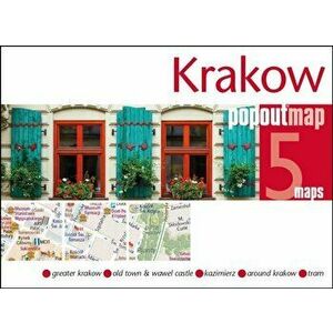 Krakow PopOut Map. Handy pocket-size pop up city map of Krakow, Sheet Map - *** imagine