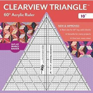 Clearview Triangle (TM) 60 Degrees Acrylic Ruler - 10" - Marci Baker imagine