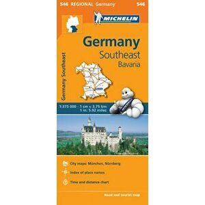 Germany Southeast, Bavaria - Michelin Regional Map 546. Map, Sheet Map - *** imagine