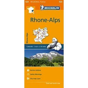 Rhone-Alps - Michelin Regional Map 523. Map, Sheet Map - *** imagine