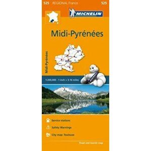 Midi-Pyrenees - Michelin Regional Map 525. Map, Sheet Map - *** imagine