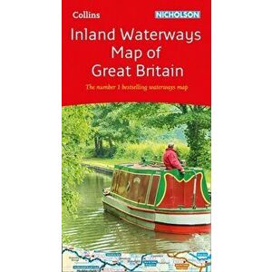Collins Nicholson Inland Waterways Map of Great Britain, Sheet Map - *** imagine
