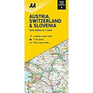 Road Map Austria, Switzerland & Slovenia, Sheet Map - *** imagine