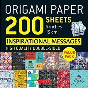 Origami Paper 200 sheets Inspirational Messages 6 inch (15 cm), Loose-leaf - *** imagine