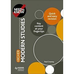Need to Know: Higher Modern Studies, Paperback - Paul Creaney imagine
