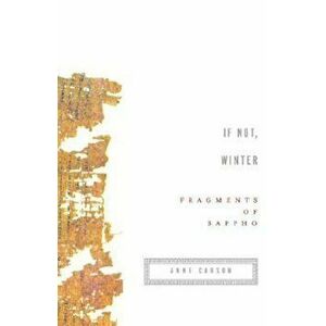 If Not, Winter: Fragments of Sappho, Paperback - Sappho imagine
