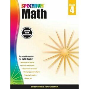 Spectrum Math Workbook, Grade 4, Paperback - Spectrum imagine