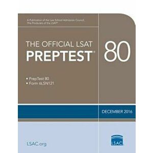 The Official LSAT Preptest 80: Dec. 2016 LSAT, Paperback - *** imagine