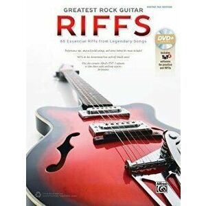 The Greatest Rock Guitar Riffs: Guitar Tab, Book & DVD-ROM, Paperback - Alfred Music imagine