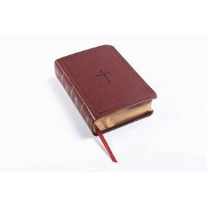 CSB Large Print Compact Reference Bible, Brown Leathertouch, Hardcover - Holman imagine