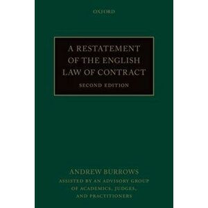 Restatement of the English Law of Contract, Paperback - Andrew Burrows imagine