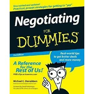 Negotiating for Dummies, Paperback - Donaldson imagine