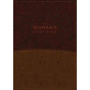 The NKJV, Woman's Study Bible, Fully Revised, Imitation Leather, Brown/Burgundy, Full-Color: Receiving God's Truth for Balance, Hope, and Transformati imagine