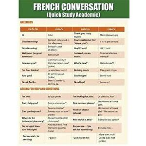 French Conversation: Quick Study Academic, Paperback - Quick Charts imagine