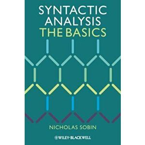 Syntactic Analysis. The Basics, Paperback - Nicholas Sobin imagine