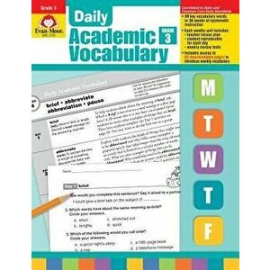 Daily Academic Vocabulary Grade 3 [With Transparencies], Paperback - Evan-Moor Educational Publishers imagine
