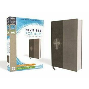 Niv, Bible for Kids, Leathersoft, Gray, Red Letter Edition, Comfort Print: Thinline Edition - Zondervan imagine