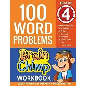 100 Word Problems: Grade 4 Math Workbook, Paperback - Brainchimp imagine