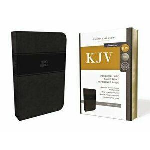 KJV, Reference Bible, Personal Size Giant Print, Imitation Leather, Black, Red Letter Edition - Thomas Nelson imagine