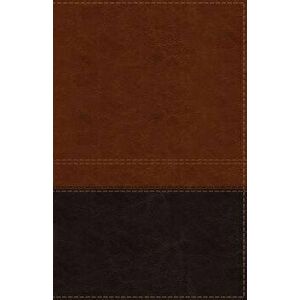 NIV, Reference Bible, Giant Print, Imitation Leather, Brown, Red Letter Edition, Indexed, Comfort Print - Zondervan imagine