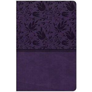 CSB Large Print Personal Size Reference Bible, Purple Leathertouch - Csb Bibles by Holman imagine