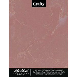 Marbled Endpapers Collection Two, 8.5" x 11", Decorative Craft Paper Pad for Scrapbooking, Printmaking, Arts and Crafts: 12 Sheets 2 Designs Double-Si imagine