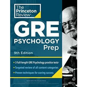 Princeton Review GRE Psychology Prep, 9th Edition: 3 Practice Tests Review & Techniques Content Review, Paperback - *** imagine