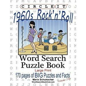 Circle It, 1960's Rock'n'Roll, Word Search, Puzzle Book, Paperback - *** imagine
