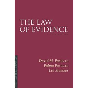 The Law of Evidence, 8/E, Paperback - David Paciocco imagine