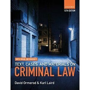 Smith, Hogan, & Ormerod's Text, Cases, & Materials on Criminal Law, Paperback - Karl Laird imagine