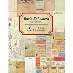 Basic Ephemera Collection: 18 sheets - 9 designs - 2 of each design, Paperback - Ilopa Journals imagine