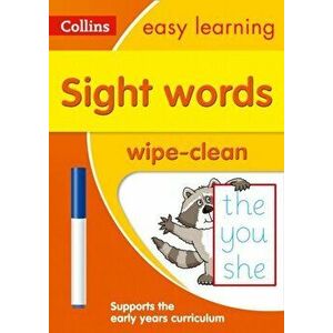 Sight Words Age 3-5 Wipe Clean Activity Book. Ideal for Home Learning - Collins Easy Learning imagine
