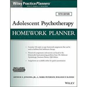 Adolescent Psychotherapy Homework Planner, Paperback - Arthur E. Jongsma imagine