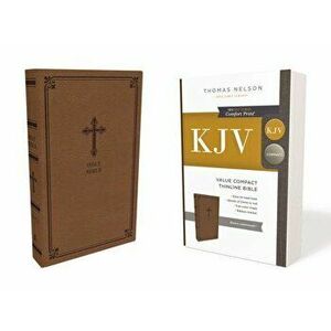 Kjv, Value Thinline Bible, Compact, Leathersoft, Brown, Red Letter Edition, Comfort Print - Thomas Nelson imagine