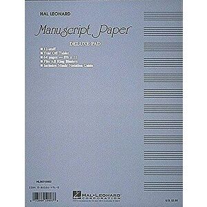 Manuscript Paper (Deluxe Pad)(Blue Cover), Paperback - Hal Leonard Corp imagine