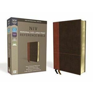 NIV, Personal Size Reference Bible, Large Print, Imitation Leather, Brown, Red Letter Edition, Comfort Print - Zondervan imagine