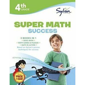 4th Grade Jumbo Math Success Workbook: Activities, Exercises, and Tips to Help Catch Up, Keep Up, and Get Ahead, Paperback - Sylvan Learning imagine