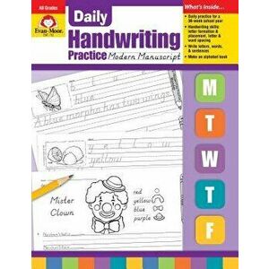 Daily Handwriting Modern Manuscript, Paperback - Evan-Moor Educational Publishers imagine