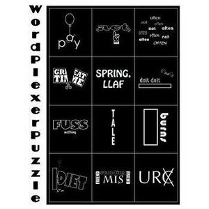 Word Plexer Puzzle: Picture Word Plexers Puzzles, Puzzles Are Sometimes Called Wacky Wordies or Rebuses, Difficulty, Making the Easiest Le, Paperback imagine