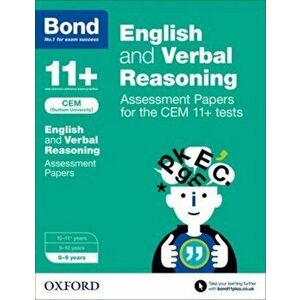 Bond 11+ English and Verbal Reasoning Assessment Papers for the CEM 11+ tests. 8-9 years, Paperback - *** imagine