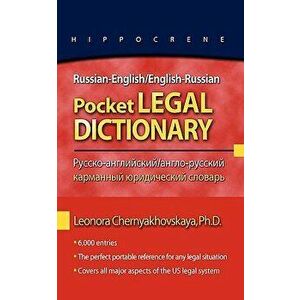 Russian-English/English-Russian Pocket Legal Dictionary, Paperback - Leonora Chernyakhovskaya imagine