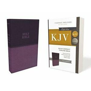 Kjv, Value Thinline Bible, Compact, Leathersoft, Purple, Red Letter Edition, Comfort Print, Paperback - Thomas Nelson imagine