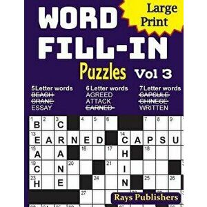 Large Print Word Fill-In Puzzles 3, Paperback - Rays Publishers imagine