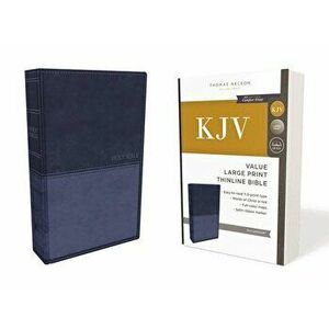 Kjv, Value Thinline Bible, Large Print, Leathersoft, Blue, Red Letter Edition, Comfort Print - Thomas Nelson imagine