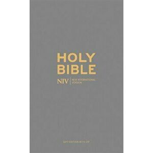 NIV Pocket Charcoal Soft-tone Bible with Zip, Paperback - *** imagine