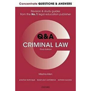 Concentrate Questions and Answers Criminal Law. Law Q&A Revision and Study Guide, Paperback - Mischa Allen imagine