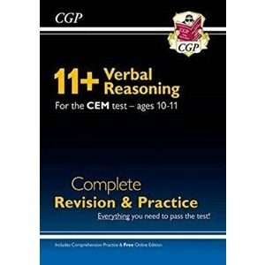 New 11+ CEM Verbal Reasoning Complete Revision and Practice - Ages 10-11 (with Online Edition), Paperback - CGP Books imagine