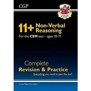 New 11+ CEM Non-Verbal Reasoning Complete Revision and Practice - Ages 10-11 (with Online Edition), Paperback - CGP Books imagine